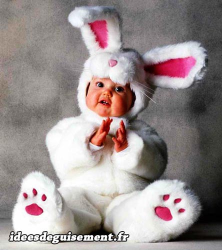 Costume of Easter Baby White Rabbit