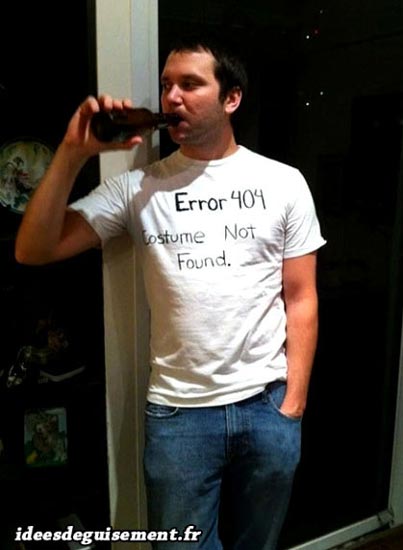 Improvised costume of error 404