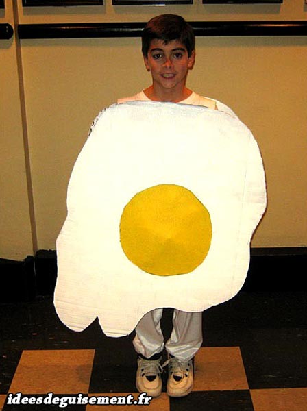 Costume of Fried Egg - Letter E
