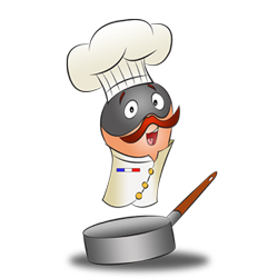 Costume idea of chef in a pan