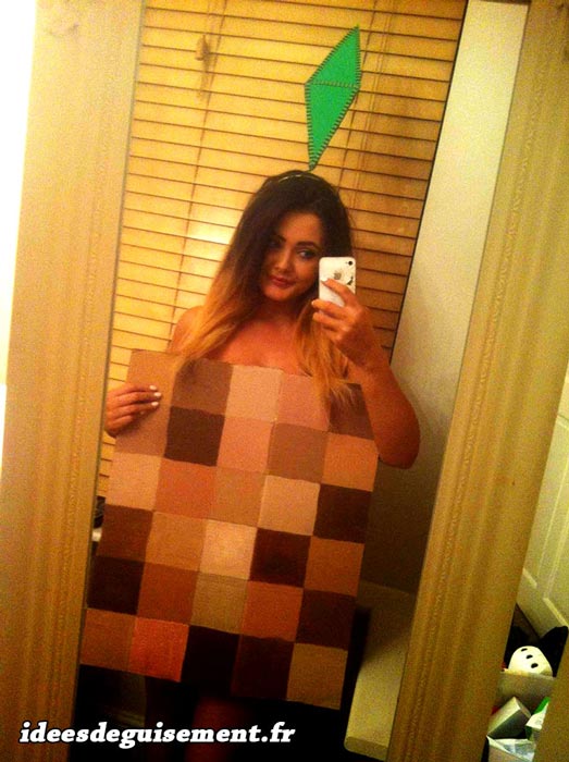 Costume of Pixelized Naked Woman - Letter N
