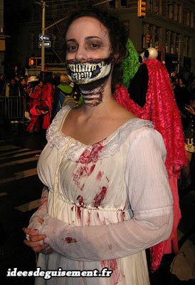 Costume of White Lady Zombie - Letters W and Z