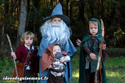 Family fancy dress of the Lord of the Rings